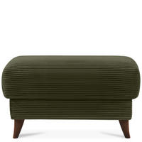 HOCKER GUSTAVO II, Olivgrün - Braun/Olivgrün, Holz/Holzwerkstoff (92/49/92cm) - KONSIMO®