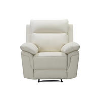 RELAXSESSEL - 1 Person - Leder - Elfenbeinfarben - - Weiß, Leder (98/102/92cm) - Vente-Unique