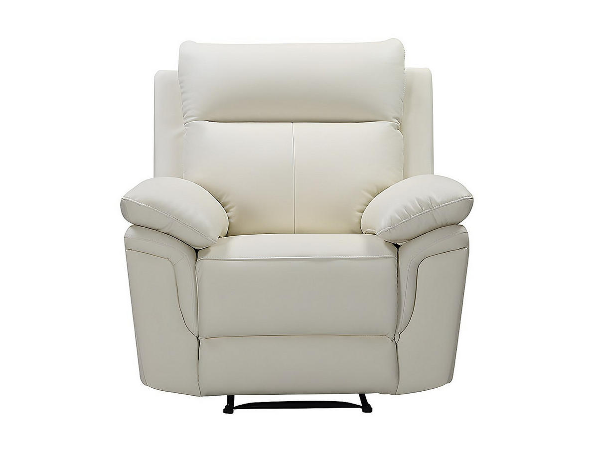 RELAXSESSEL - 1 -Sitzer - Leder - elfenbeinfarben - PAKITA - Weiß, Leder (98/102/92cm) - Vente-Unique