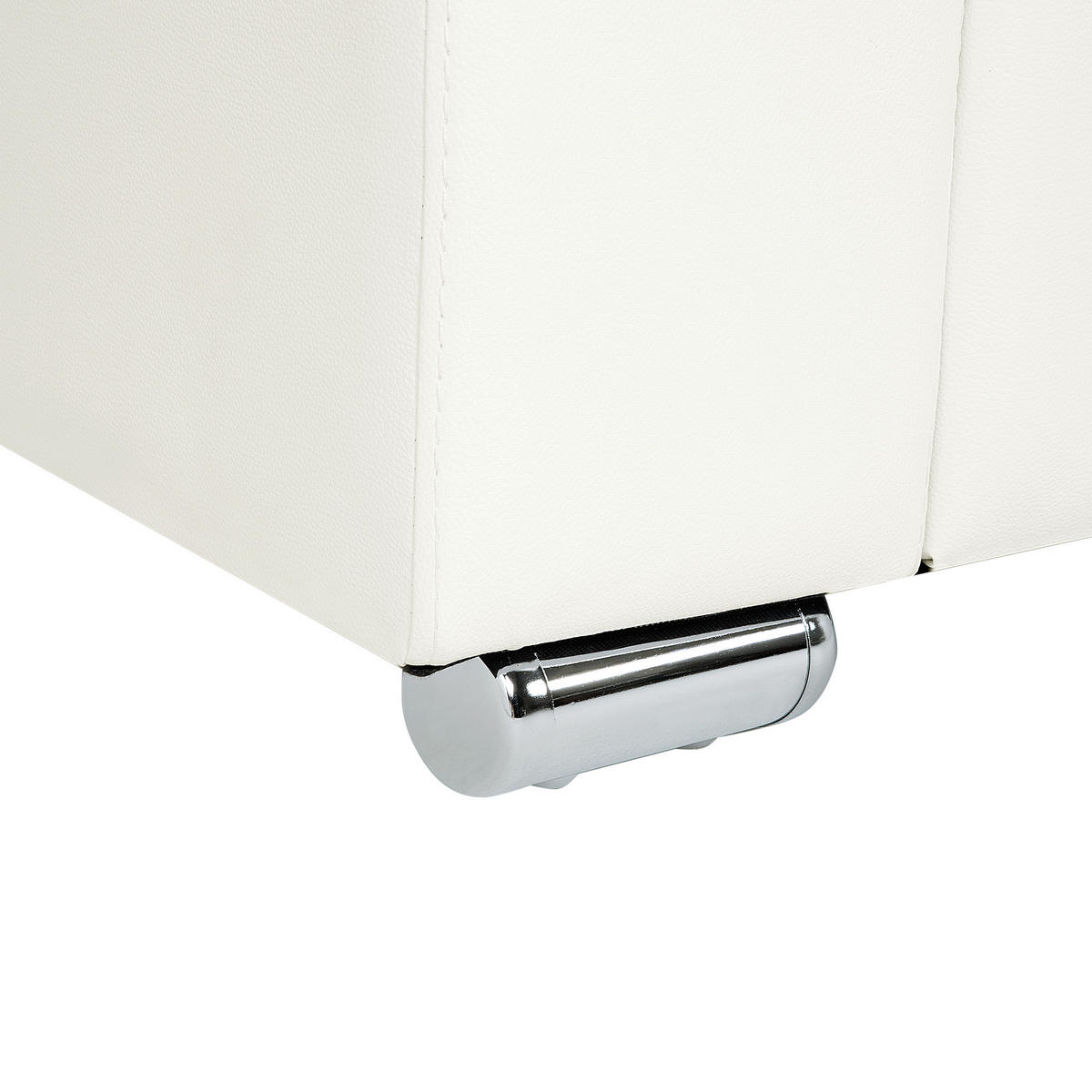 SESSEL Leder weiß Helsinki - Silberfarben/Weiß, Leder (96/72/76cm) - Beliani