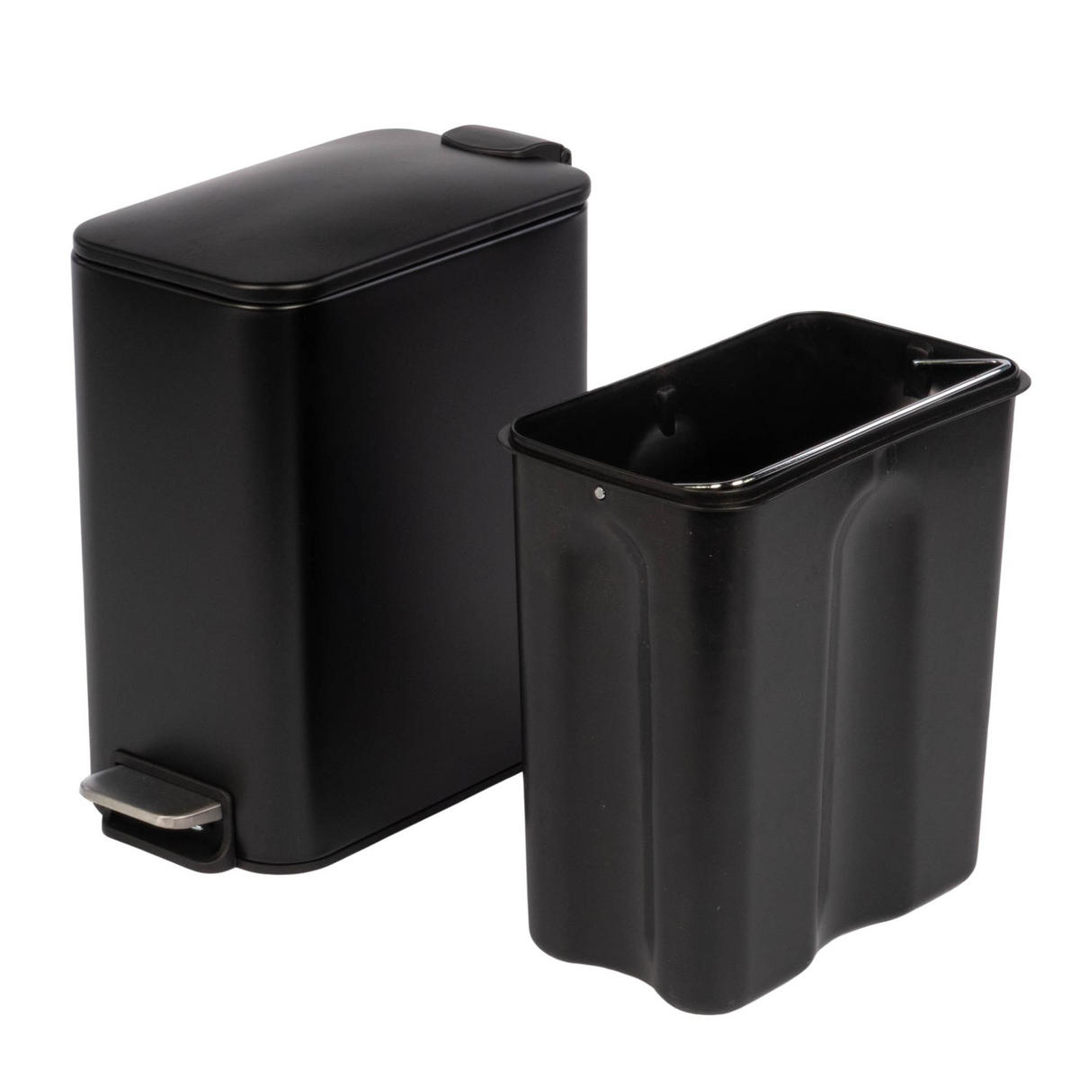 TRETEIMER Balvo 5 l - Schwarz, Metall (14/28.5/29cm) - NUXIO