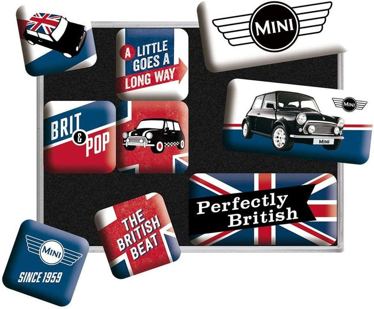 MAGNETSET 9-teilig Mini Union Jack - Multicolor, Metall (9/7/2cm) - Nostalgic-Art