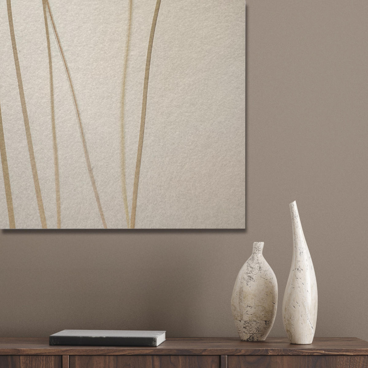 AKUSTIKPANEEL Sonnenlicht - Löwenzahn - Botanisch - Blumen 60x80 cm - Creme, Textil (60/0.9/80cm) - MuchoWow