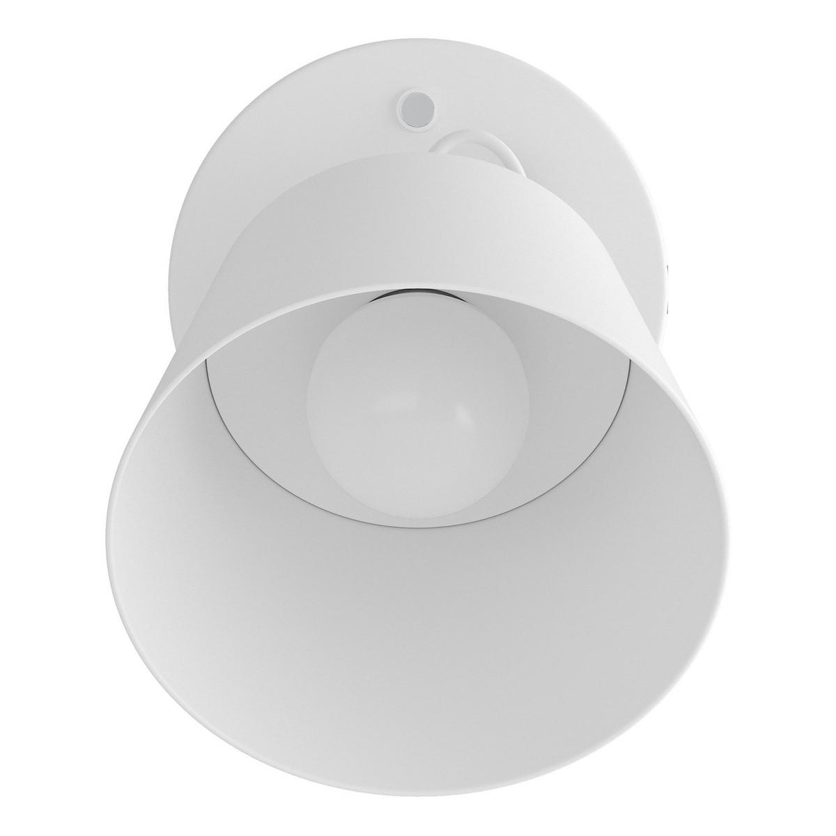 AKKU-WANDLEUCHTE inkl. Fernbedienung - 3-Stufen-Dimmer - Eisen - Weiß, Metall (12/15/16cm) - home24