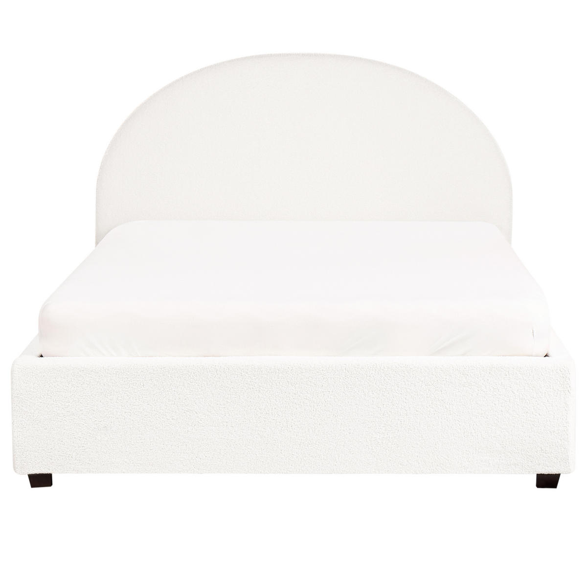 BETT mit Stauraum 140/200 cm Cremeweiß Vaucluse - Weiß, Textil (140/200cm) - Beliani