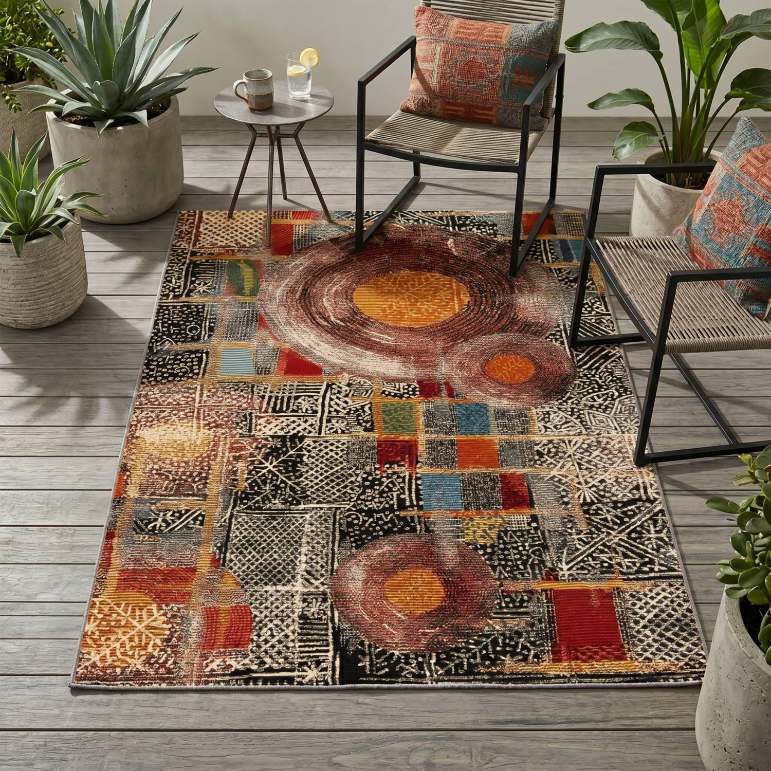 OUTDOORTEPPICH Aurora 120x180 cm - Multicolor, Textil (120/180cm) - Gino Falcone