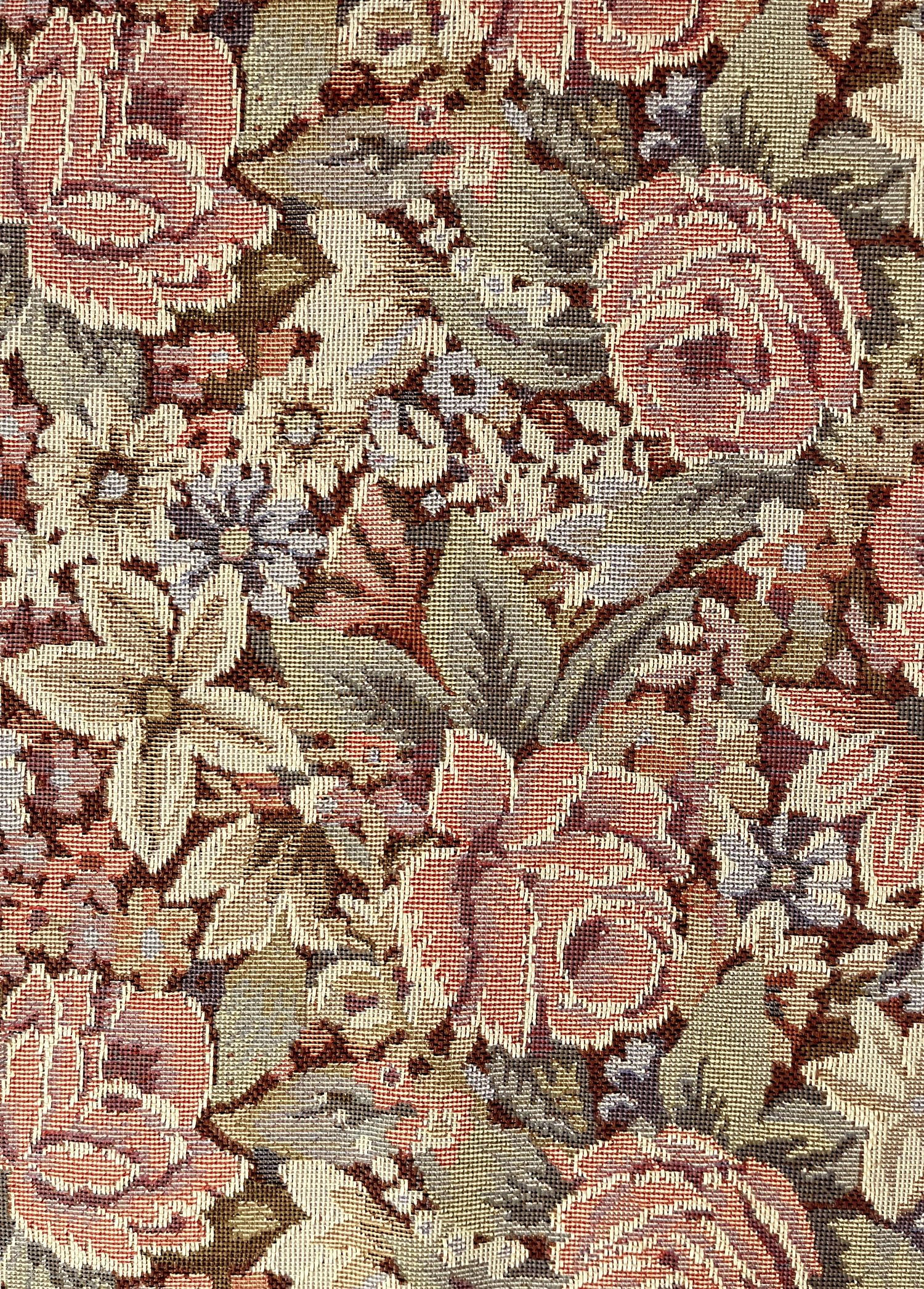 FOTOTAPETE gesticktes Blumenmuster 200 x 279 cm - Terracotta, Papier (200/279cm) - ESTAhome