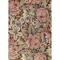 FOTOTAPETE gesticktes Blumenmuster 200 x 279 cm - Terracotta, Papier (200/279cm) - ESTAhome