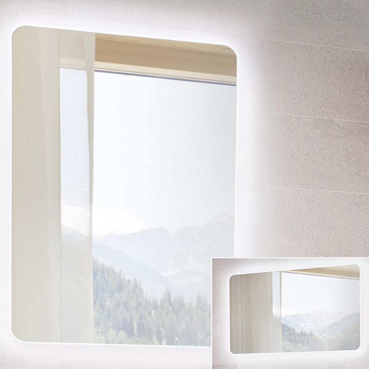 BADMÖBEL-SET 2-TLG. Luton-56 - Weiß, Holzwerkstoff (61/200/46cm) - Lomado