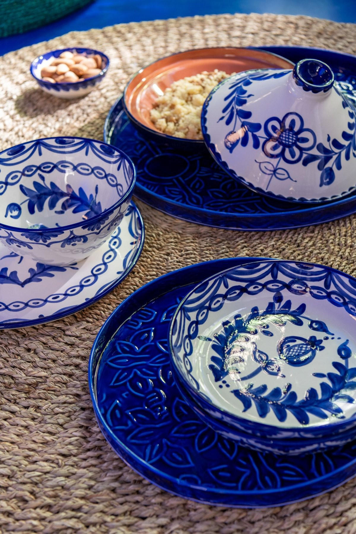 TAJINE GRANADA PATTERN - Töpferei - Blau - Multicolor, Keramik (20cm) - J-Line