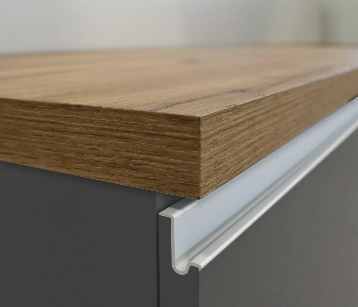 KÜCHENINSEL Anthrazit, Eiche 90/155/90 cm - Eichefarben/Anthrazit, Holzwerkstoff (155/90/90cm) - DMORA