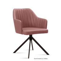ARMLEHNSTUHL (2er-Set) Durva 58x81x60 Schwarz/Rosewood - Dunkelrosa/Schwarz, Kunststoff (60/81/58cm) - 58aufmkessel