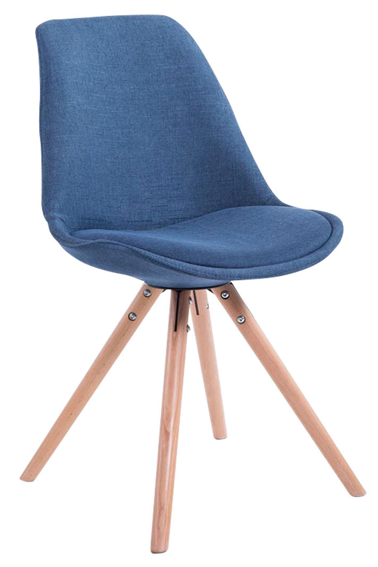 TPFLiving Besucherstuhl Blau 48x83x56 cm