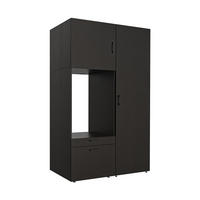 WASCHMASCHINENSCHRANK Serie 2 127cm Breit, 205cm Hoch - Schwarz, Holzwerkstoff (127/205/67cm)