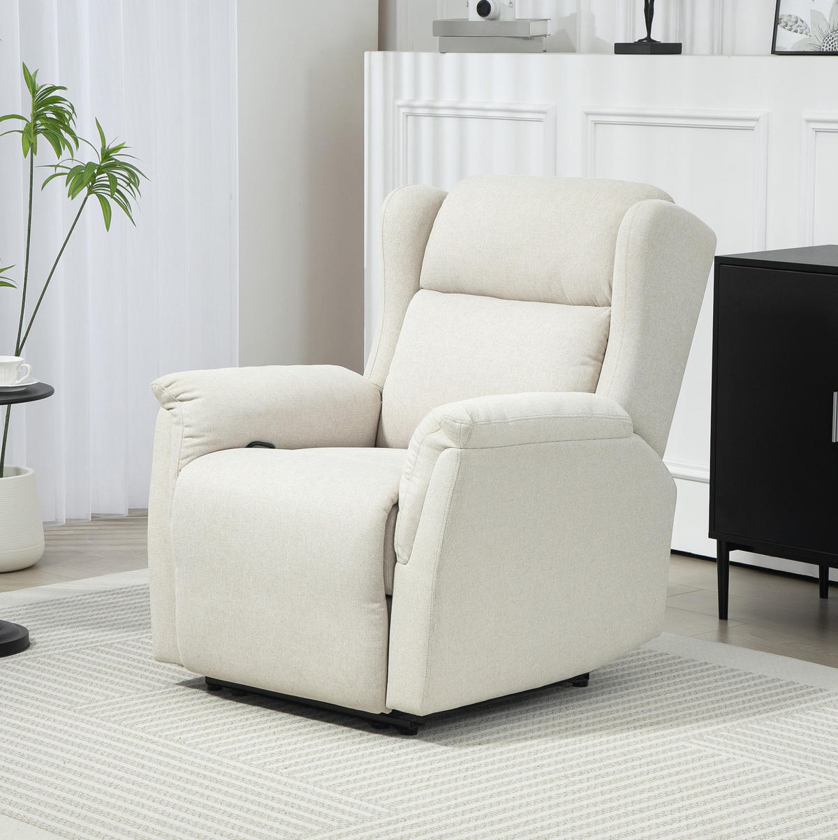RELAXSESSEL in Beige 80x94x101 cm mit Liegefunktion und verstellbarer Rückenlehne - Beige, Textil (94/101/80cm) - IVMEU