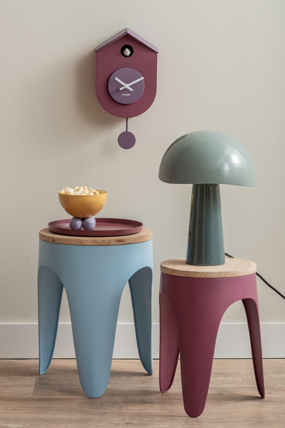 SERVIERTABLETT Servir 25/25/1 cm - Lila, Metall (25/1/25cm) - Present Time