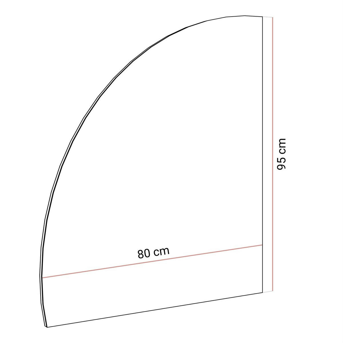 HÄNGESPIEGEL QUINNIE mit LED-Beleuchtung links - Transparent, Holzwerkstoff (80/95/0.4cm) - Lookway