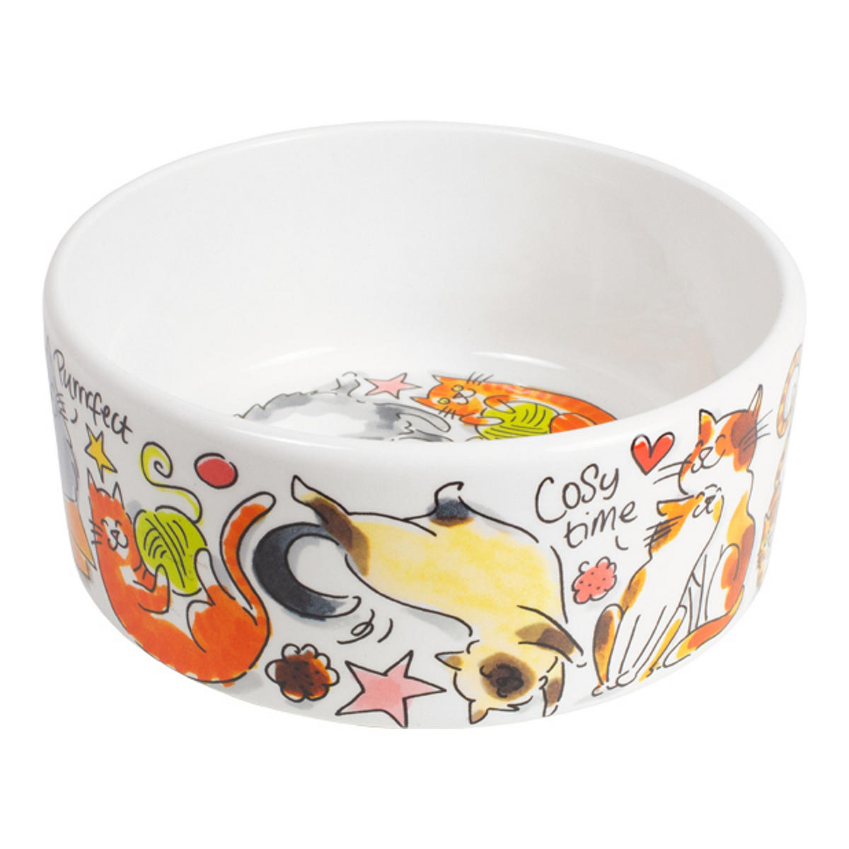 FUTTERNÄPFE Katzenliebe in Bunt - 15,5cm - Multicolor, Keramik (15.7/15.4/6.6cm) - Blond Amsterdam