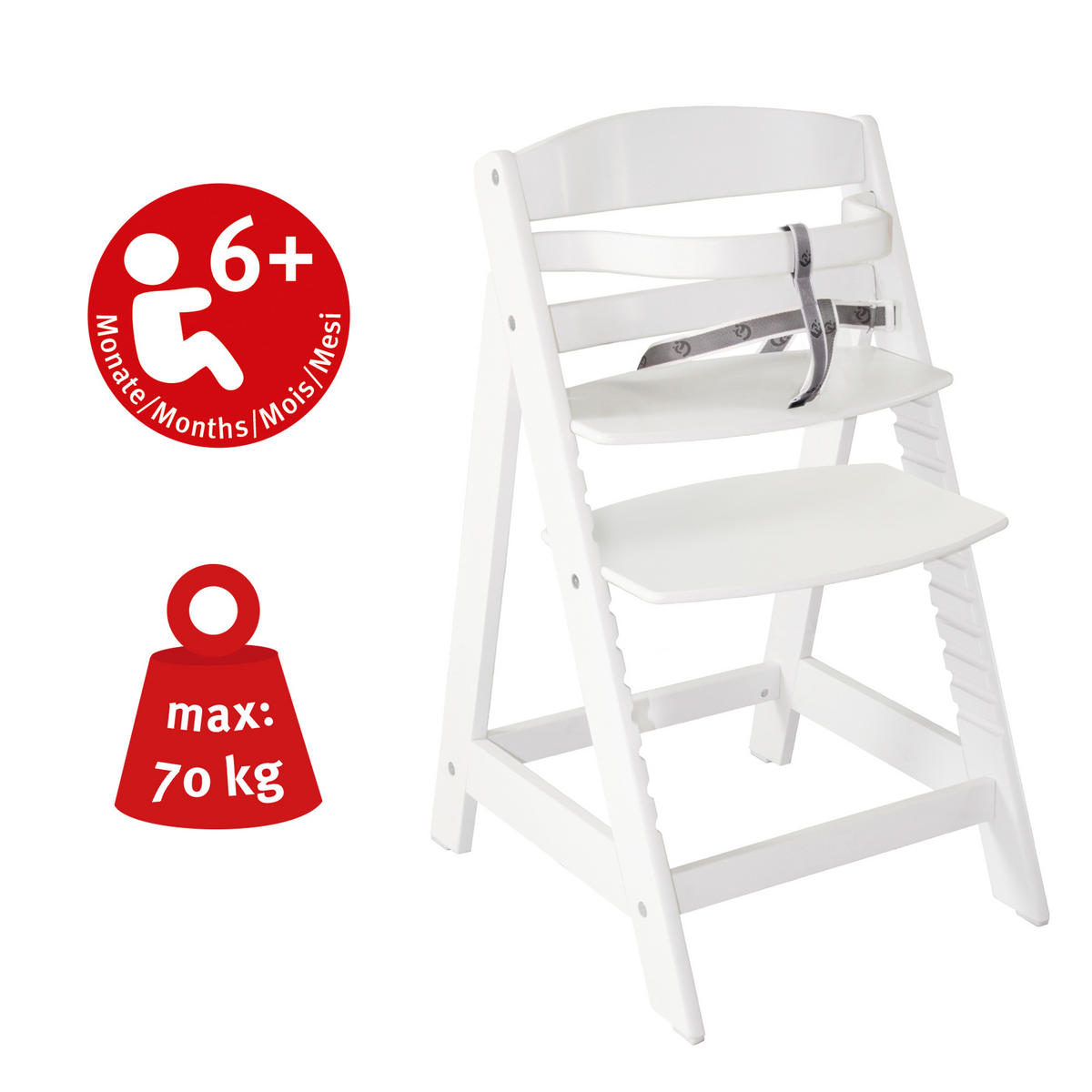 HOCHSTUHL Sit Up III Weiß - Weiß, Holzwerkstoff (44.5/80/54cm) - Roba