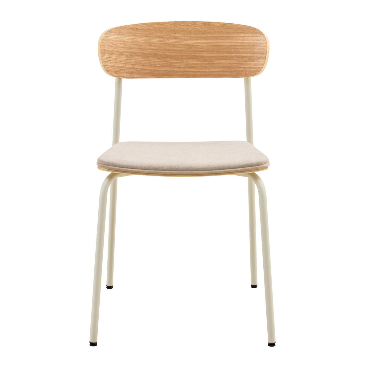 STÜHLE 2-tlg., Beige - Beige, Holz (46/78/52cm) - Oviala