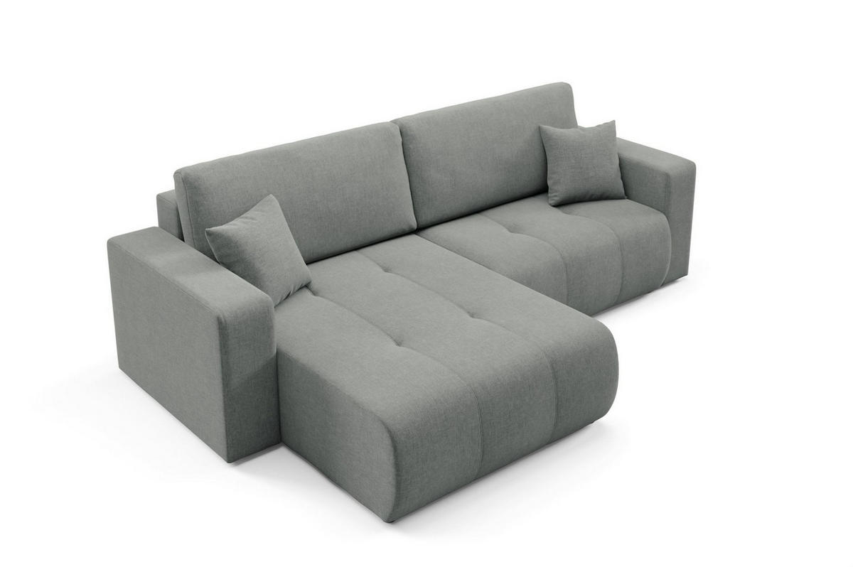 ECKSOFA Augusto - Grau, Holzwerkstoff/Textil (244/149cm) - Fun Möbel