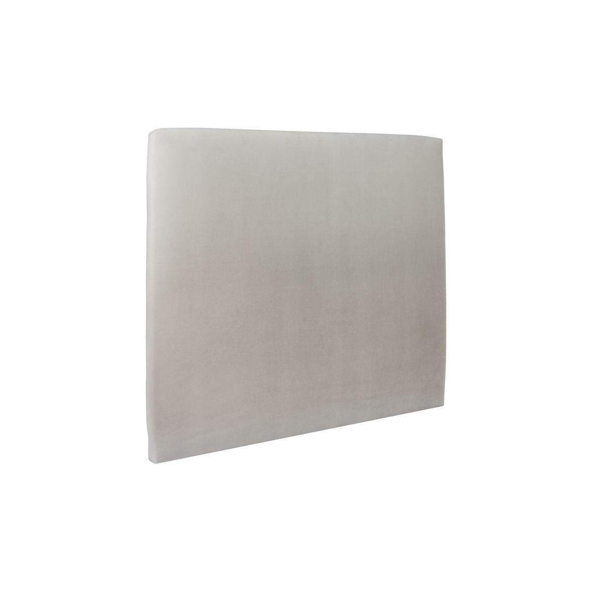 KOPFTEIL gepolstertes – hellgrauer Samtstoff - 180 cm - Beige/Hellgrau, Karton/Holz (180/120/10cm) - Sommeil de Plomb