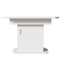 AUSZIEHTISCH Weiß/Silberfarben 110-130/70/75 cm - Weiß, Holz (70/110/75cm) - PANGIVO