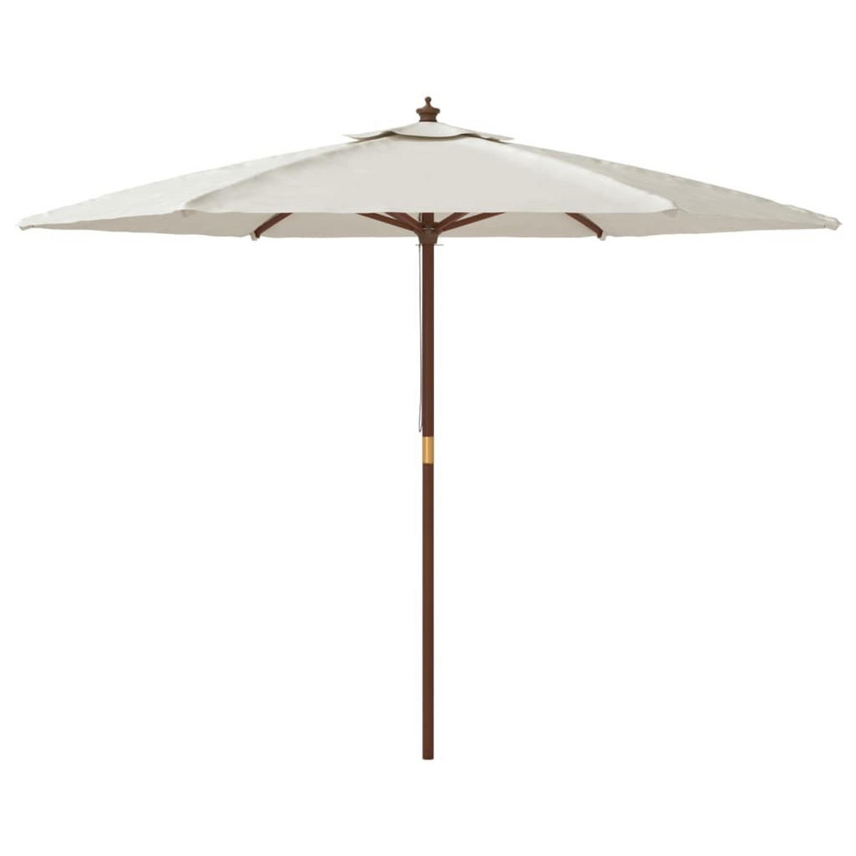 SONNENSCHIRM Mit Holzmast Sandfarben 299/240 Cm - Weiß, Holz (299/299cm) - vidaXL