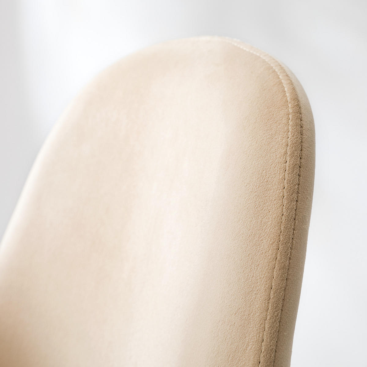 ESSZIMMERSTUHL-SET - Samt - Beige, Textil/Metall (45/86/54cm) - home24