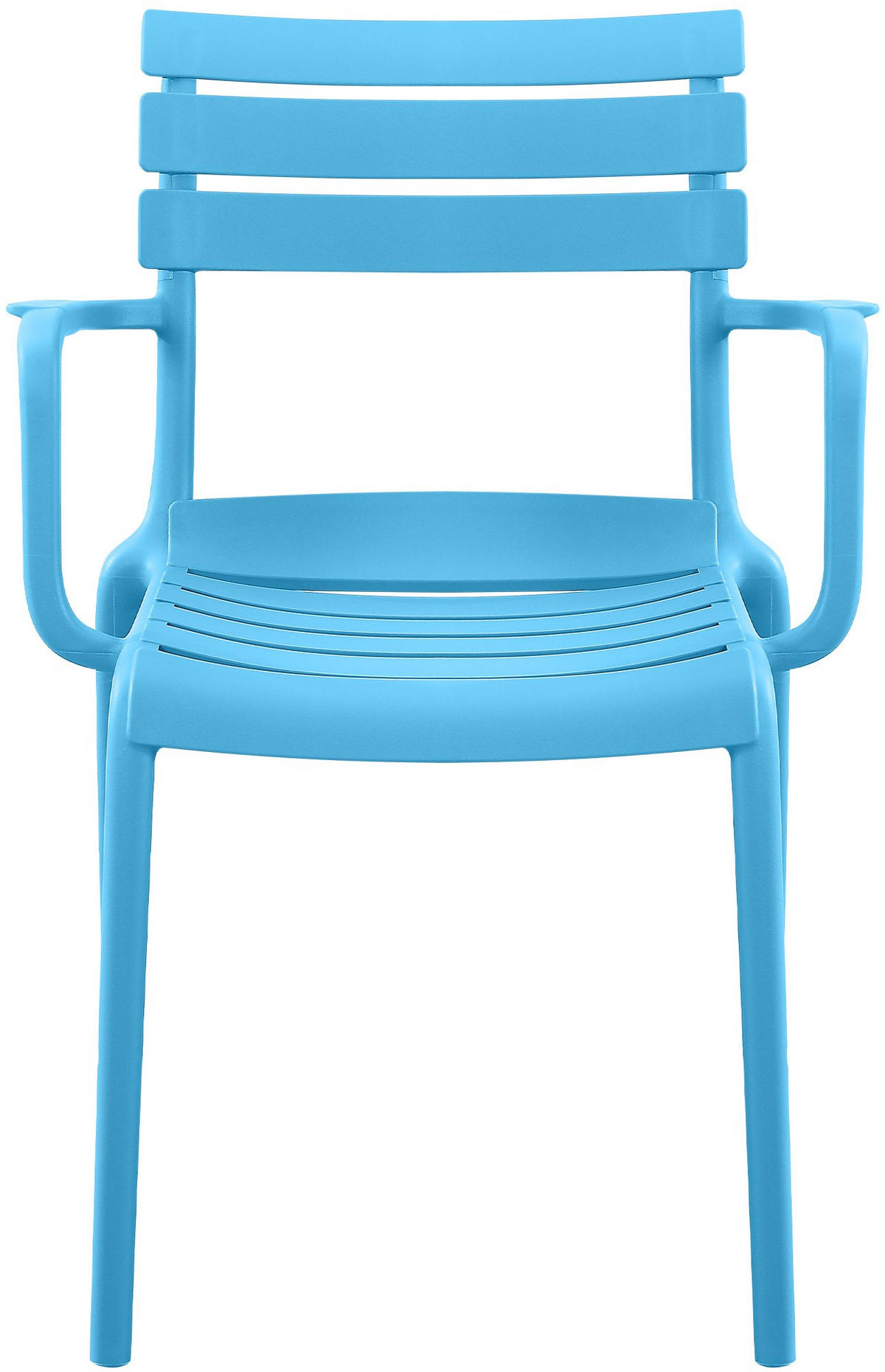 GARTENSTUHL Karl Armlehne 57x57x82cm Kunststoff Blau Stapelstuhl - Blau, Kunststoff (57/82/57cm) - DELUKE