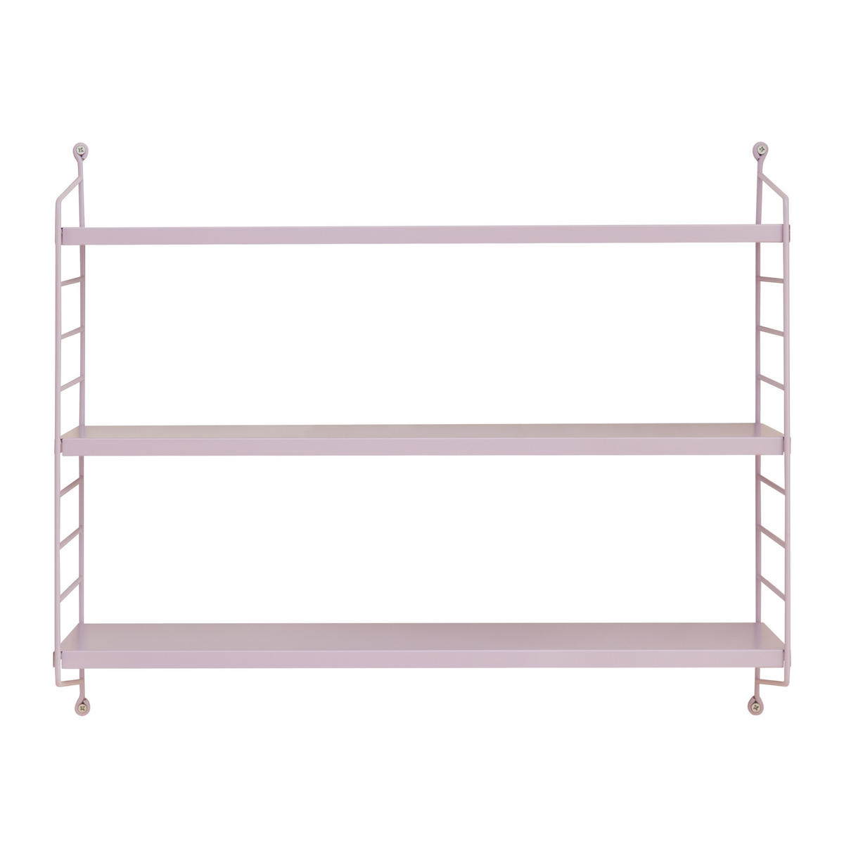 NÁSTĚNNÁ POLIČKA Strängnäs modulární - fialová, kov (60/50/15cm) - [en.casa]