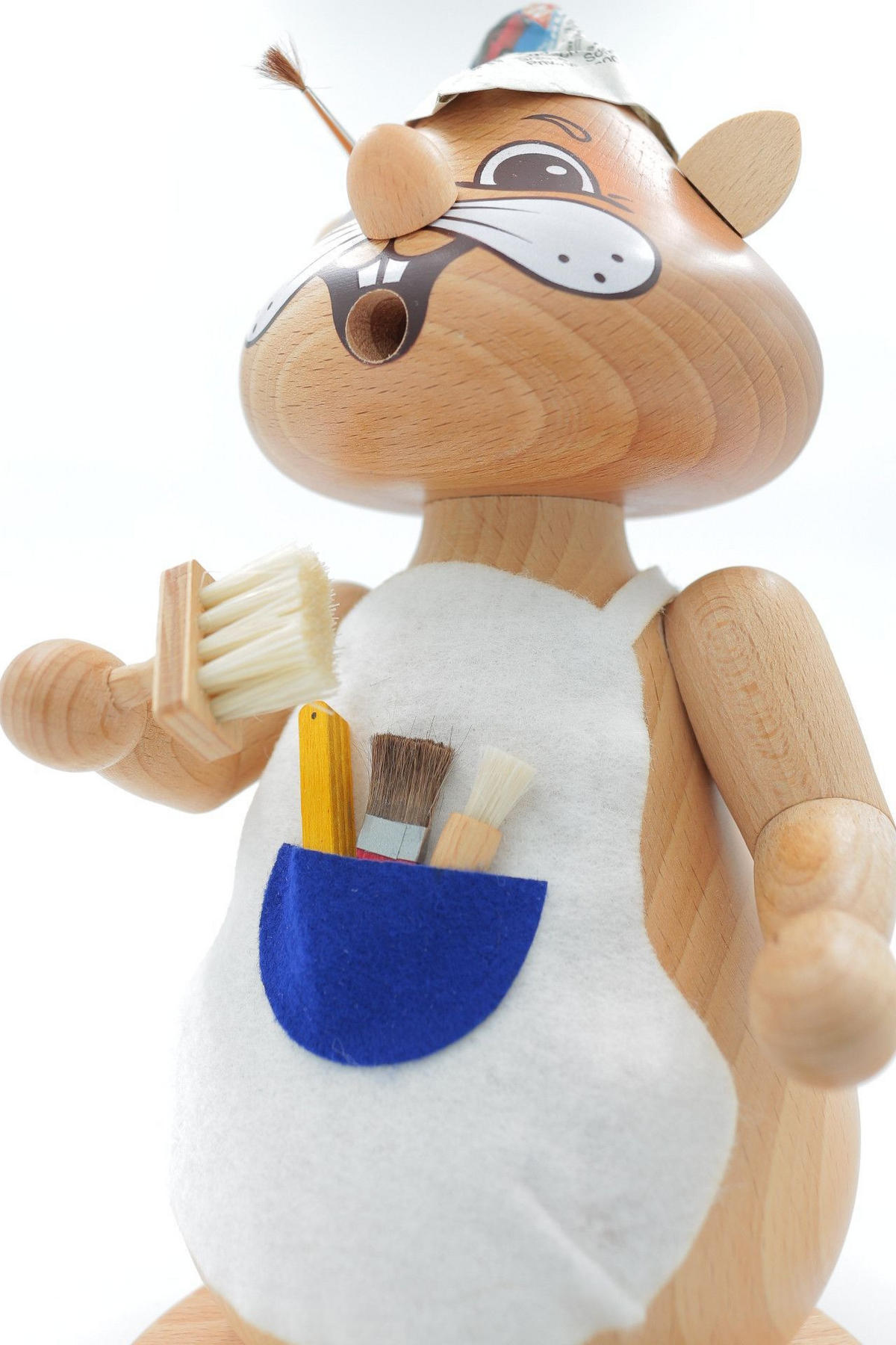 RAUCHFIGUR Hamster Maler 24 cm - Multicolor, Holz (15/1/0.1cm)