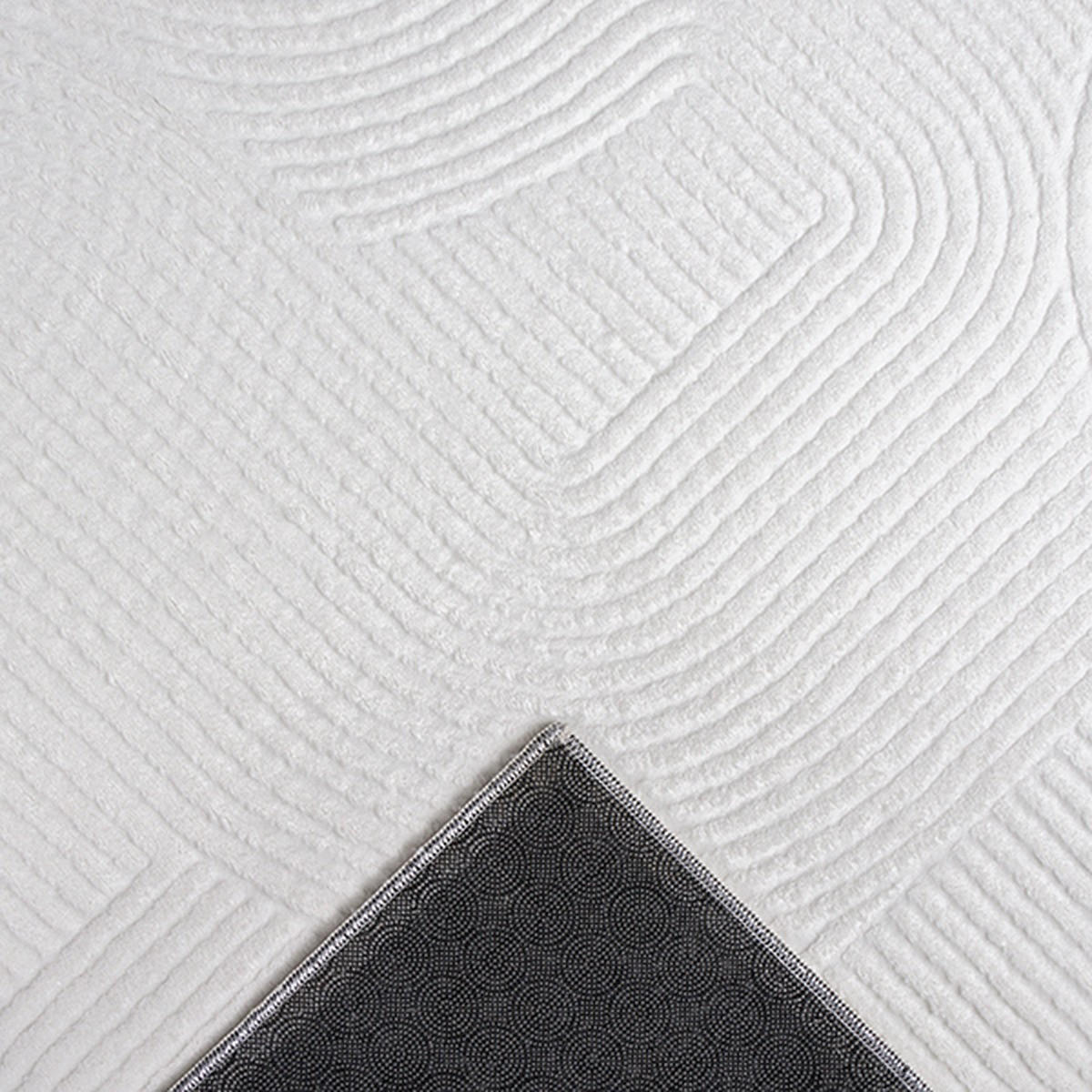 TEPPICHLÄUFER Antirutsch Geometrisch DALAR Polypropylen Weiß 80 x 150 cm - Weiß, Textil (80/150cm) - KADIMA DESIGN