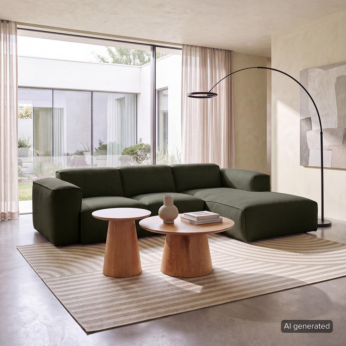 3-SITZER ECKSOFA mit Longchair - Schwarz/Grau, Kunststoff/Textil (251/173cm) - home24