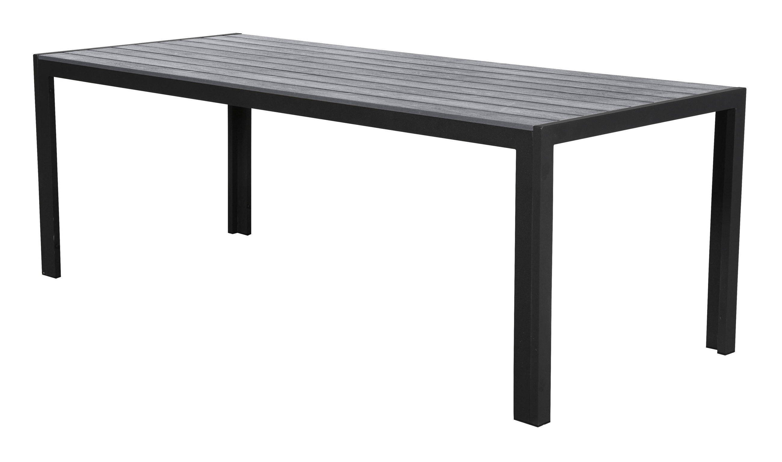 GARTENTISCH Schwarz - Schwarz, Holzwerkstoff (90/205/75cm) - ebuy24