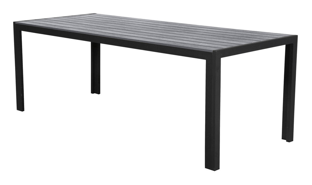 GARTENTISCH Schwarz - Schwarz, Holzwerkstoff (90/205/75cm) - ebuy24