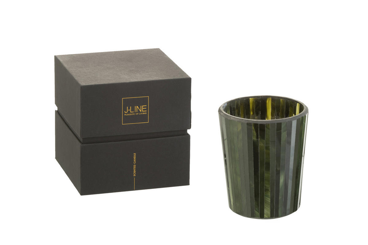 DUFTKERZE NOA - Grün - M - 55 Std. - Waldgrün, Paraffin (12.5/15.5cm) - J-Line