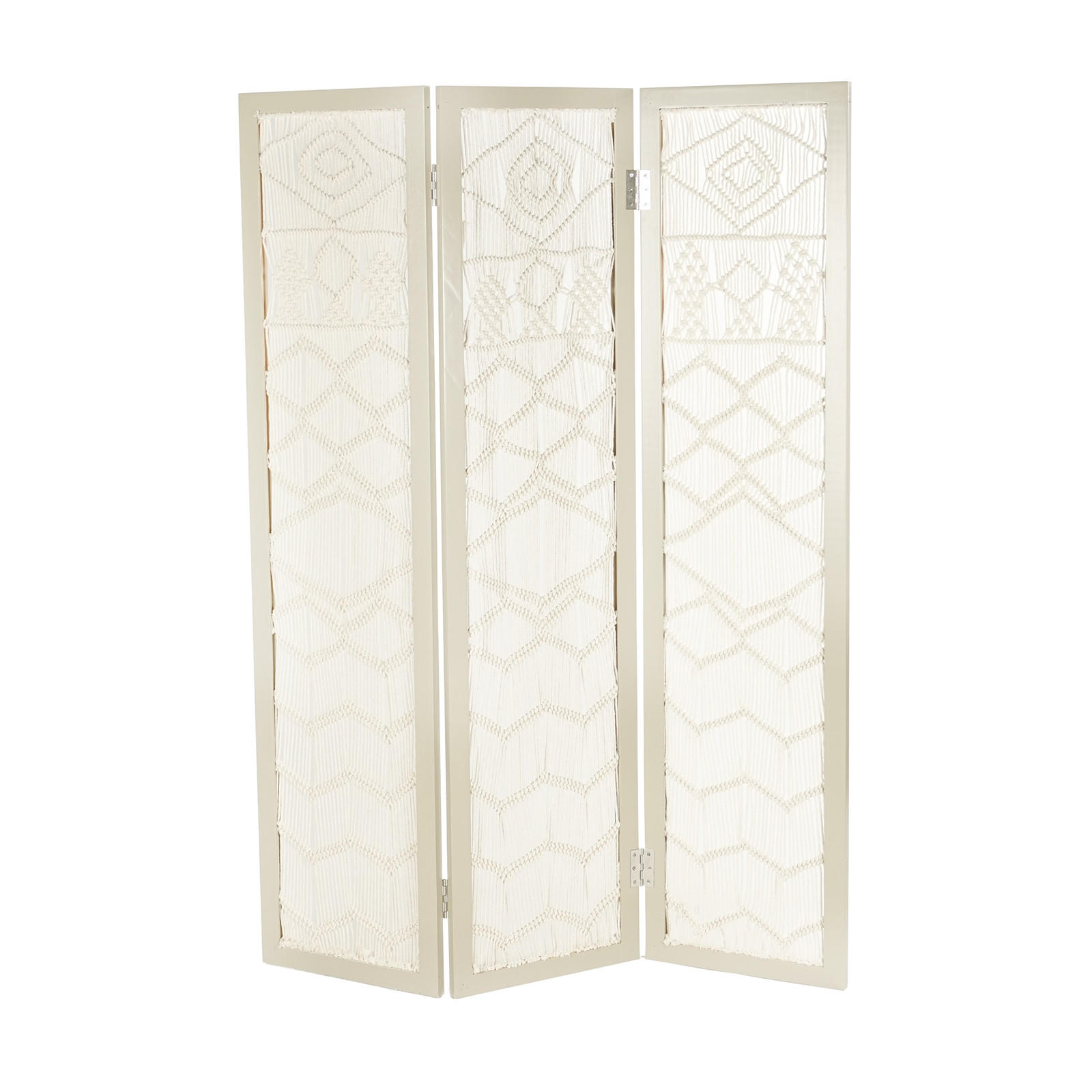 RAUMTEILER Makramee Muster Weidenholz grau - Grau, Holz (120/170/2.2cm) - CREEDWOOD