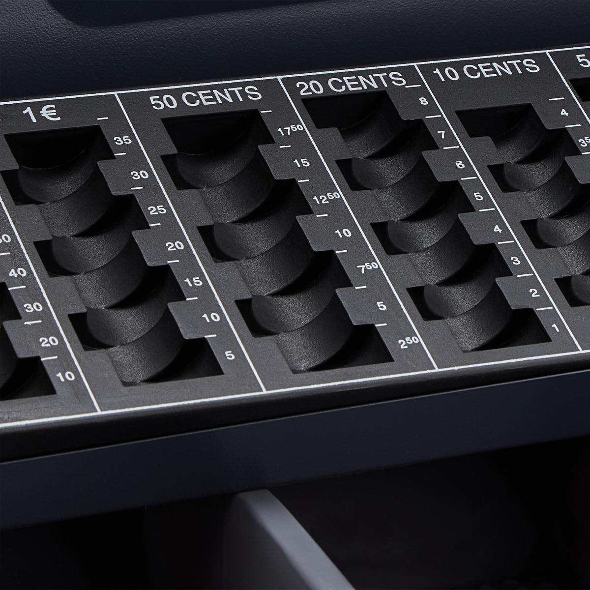 POKLADNIČNÁ kasa - antracitová, kov/plast (30.5/9/23.5cm) - Relaxdays