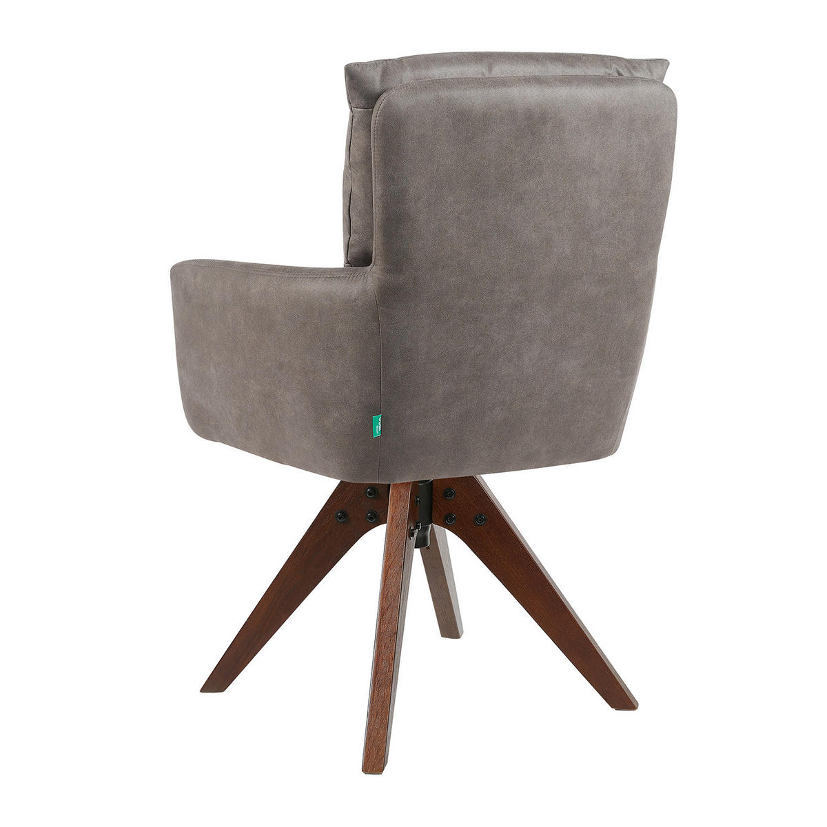 ARMLEHNSTUHL Mika-Juna 2er-Set - Taupe/Nussbaumfarben, Eichenholz/Holz (59/94/66cm) - DUBI Möbel