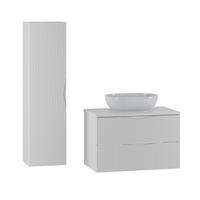 BADMÖBEL 80.6cm Tao 2er-Set Weiß - Weiß, Holzwerkstoff (80.6/52.2/46.5cm) - Petits-meubles