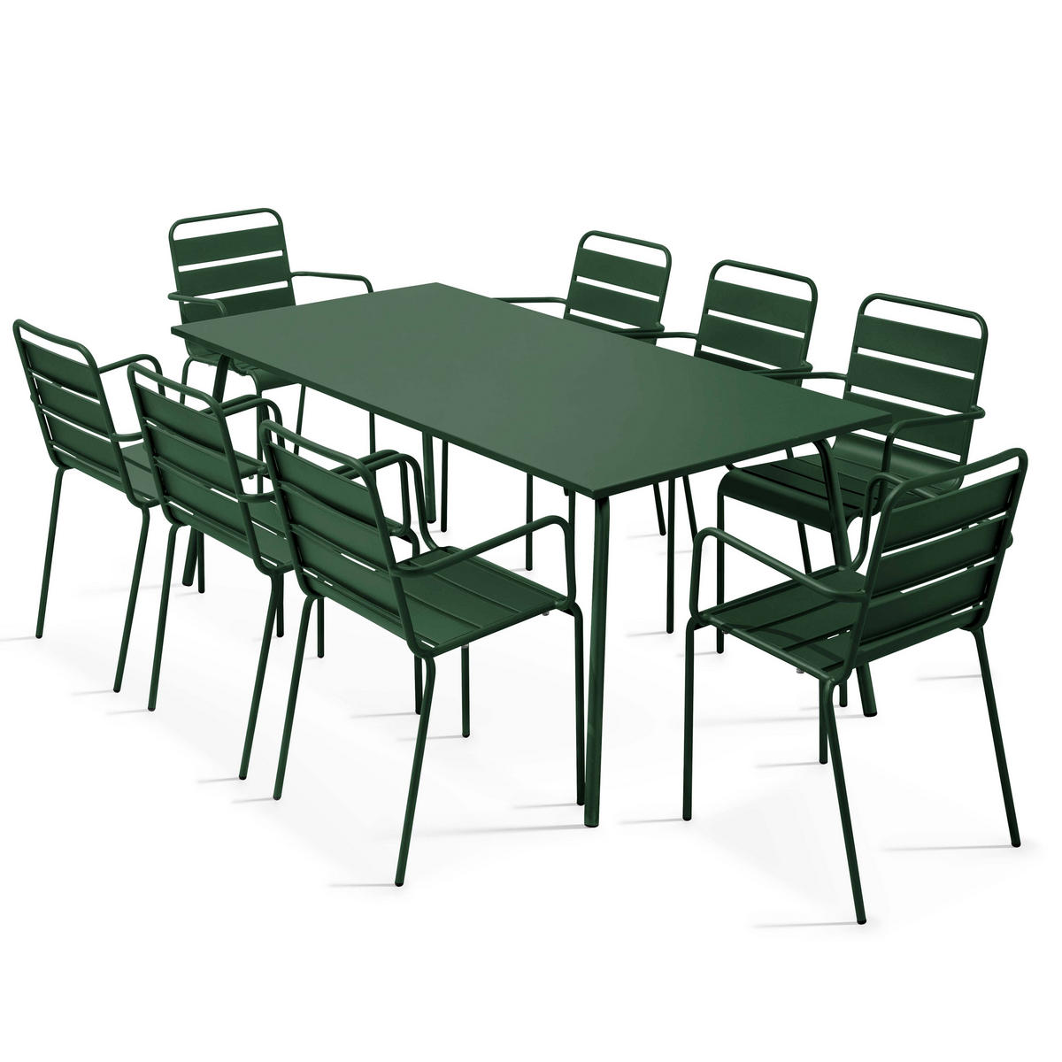 GARTENSET 9-tlg., Waldgrün - Grün, Metall - Oviala