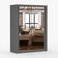 KLEIDERSCHRANK Milan 150 cm, 150/215/64, 2-türig, grau - Grau, Holzwerkstoff (150/215/64cm) - imoebel24