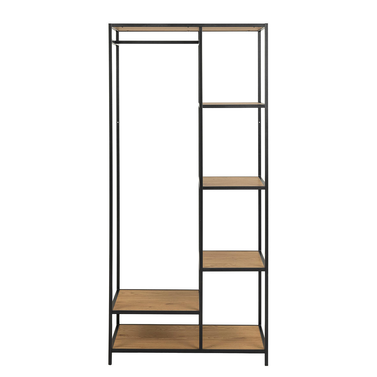 GARDEROBE - Wildeiche, Holzwerkstoff/Metall (77/165/45cm) - home24