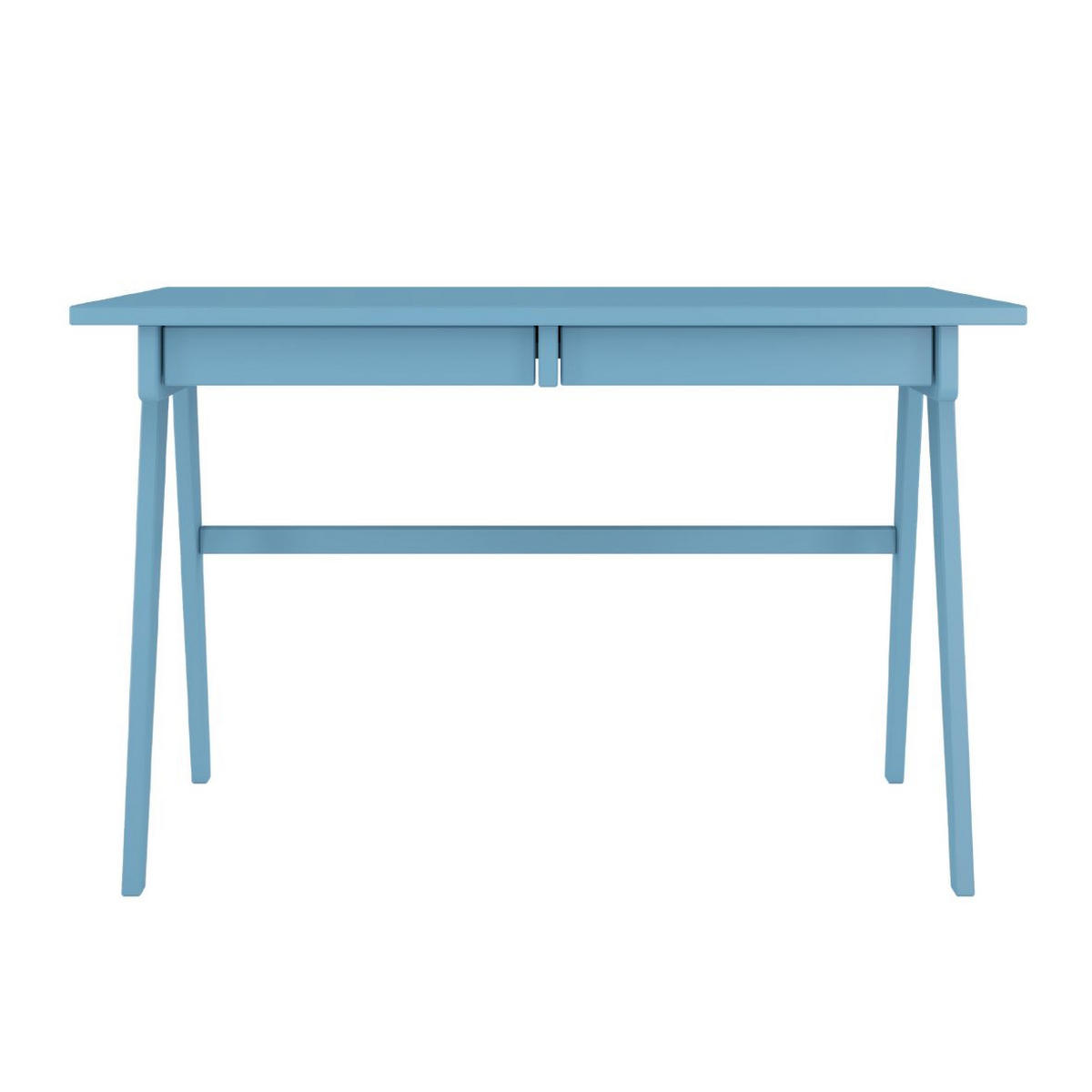 SCHREIBTISCH Edda, 120/65/75 cm in Pastellblau, Buchenholz - Pastellblau, Holz/Buchenholz (65/120/75.5cm) - Visby