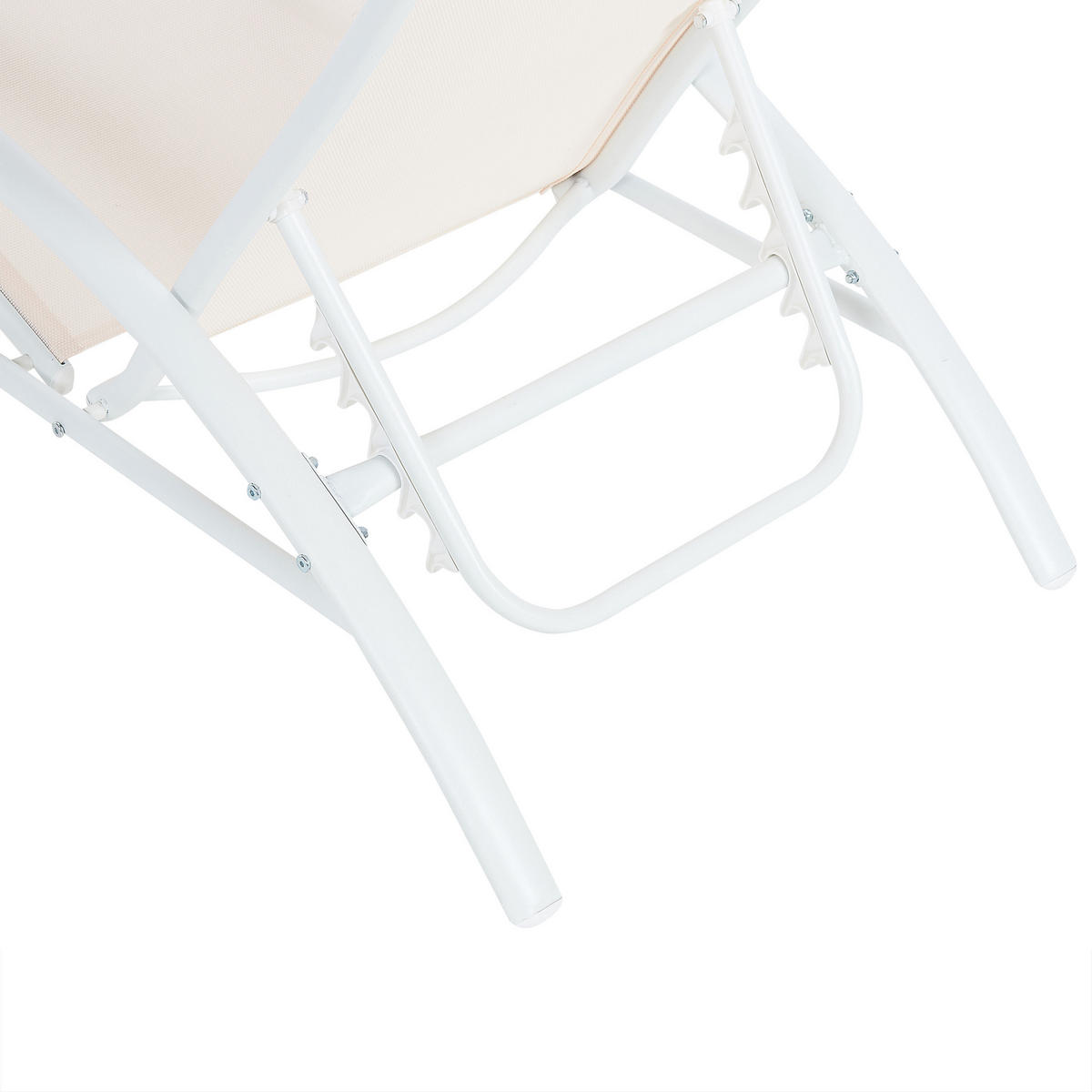 GARTENLIEGE beige Gaeta - Beige, Metall (60/93/170cm) - Beliani