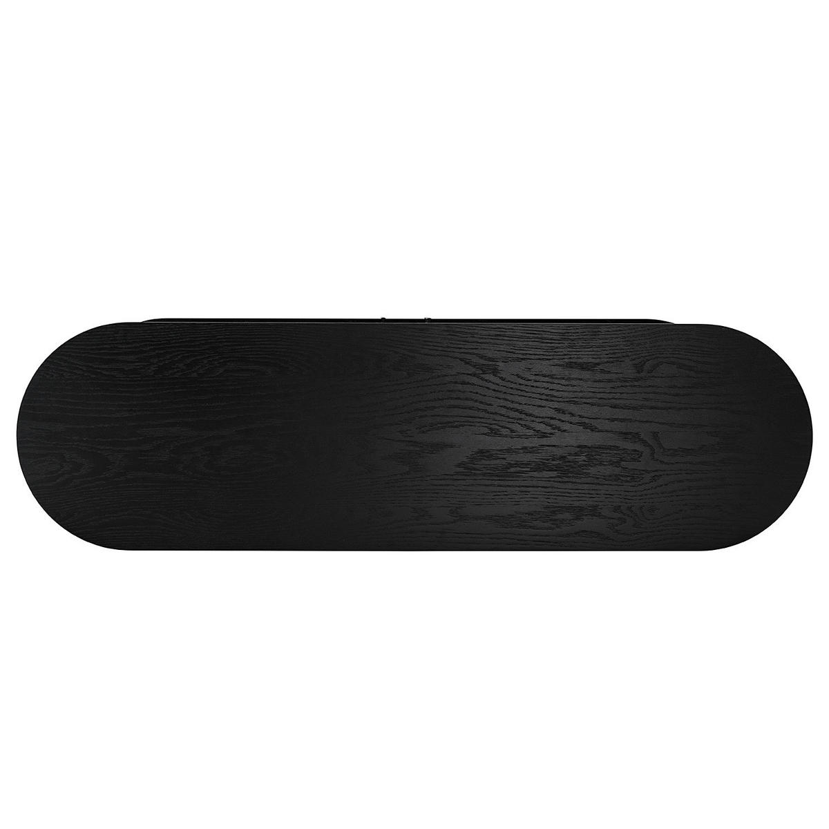 SIDEBOARD - MDF / Metall - Eiche - Eichefarben/Schwarz, Holzwerkstoff/Metall (140/76/40cm) - home24
