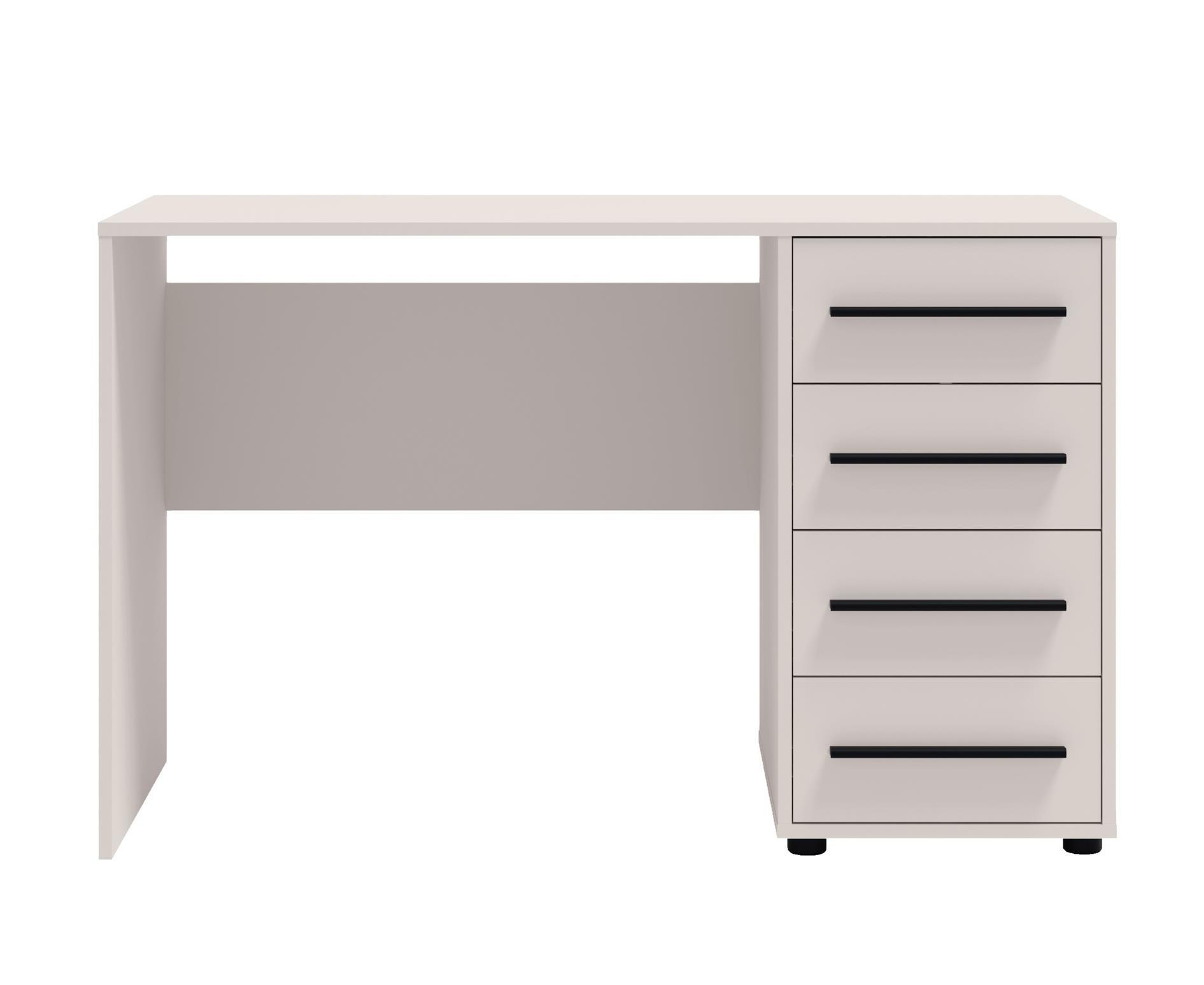 SCHREIBTISCH Maxivo Kaschmir, mit Schubladen - Kaschmir/Schwarz, Holzwerkstoff (60/120/75cm) - Bettso