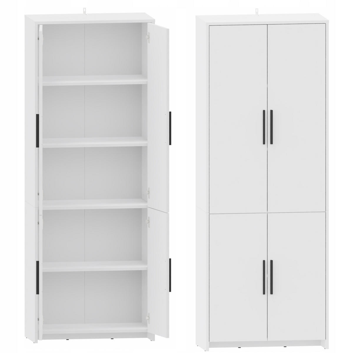 BÜCHERREGAL ALTIVO REG 70 4D Weiß 36/35,9/183,5 cm - Weiß, Holzwerkstoff (68.8/183.5/35.9cm) - Matkam Möbel