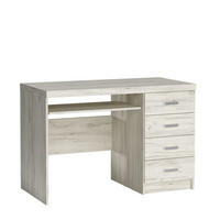 SCHREIBTISCH ZERI 120x60x81,5 cm Bürotisch Computertisch, Eiche Bianco - Eiche Bianco, Holzwerkstoff (60/120/81.5cm) - MASSENO